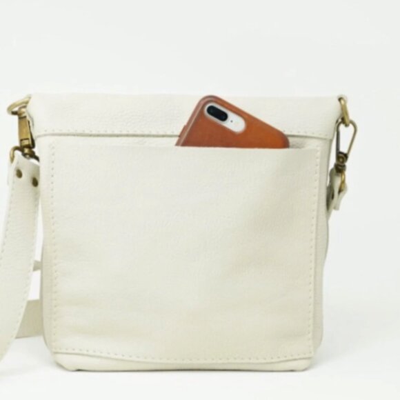 Genuine Leather Crossbody Satchel Bag - Picture 6 of 7